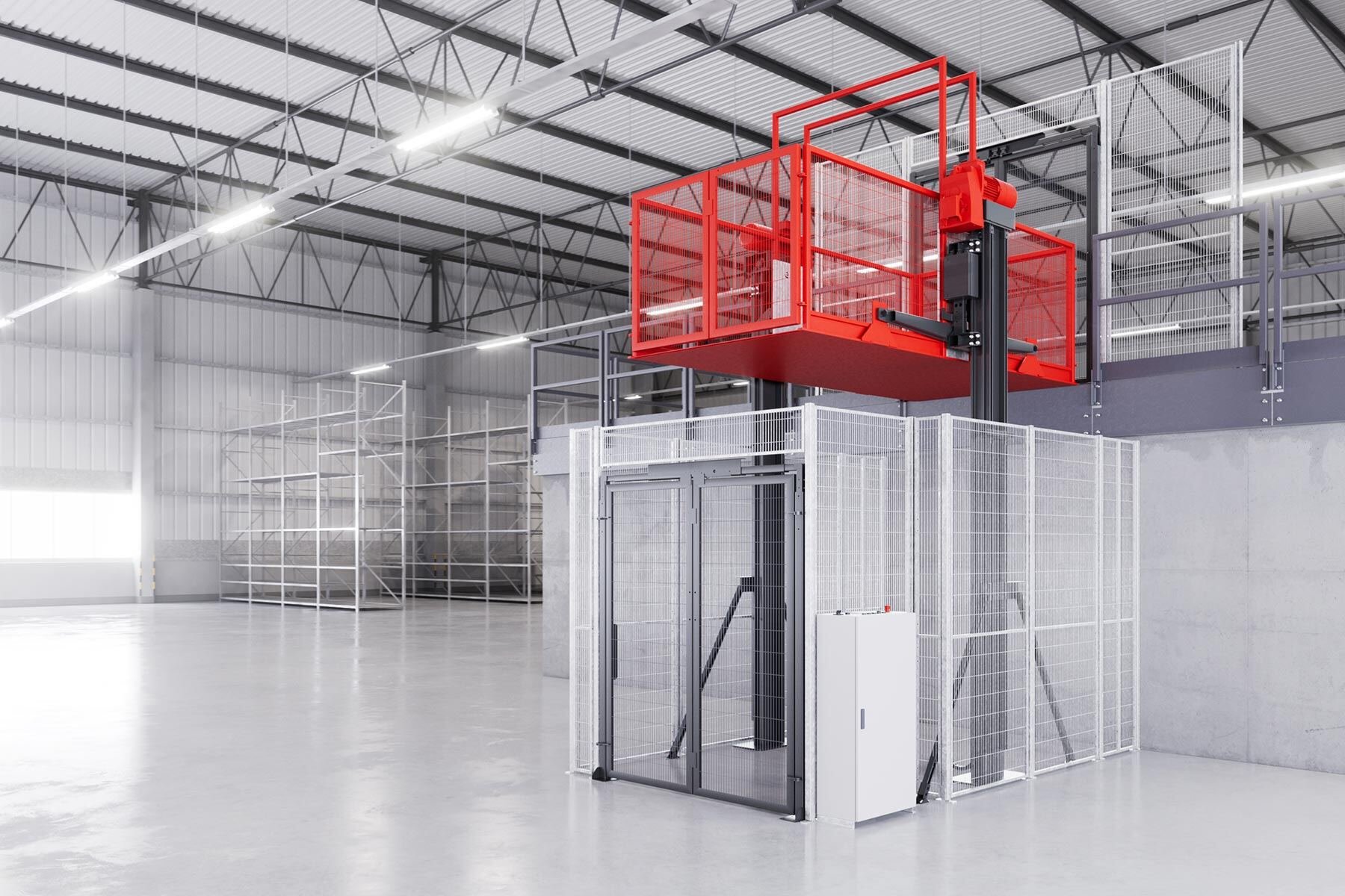 Elevatec Lastenaufzug Korb oben Güteraufzug betretbar